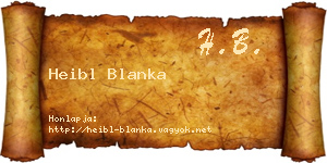 Heibl Blanka névjegykártya